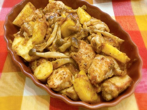 さつまいもと鶏肉のレモンマーマレード煮♪